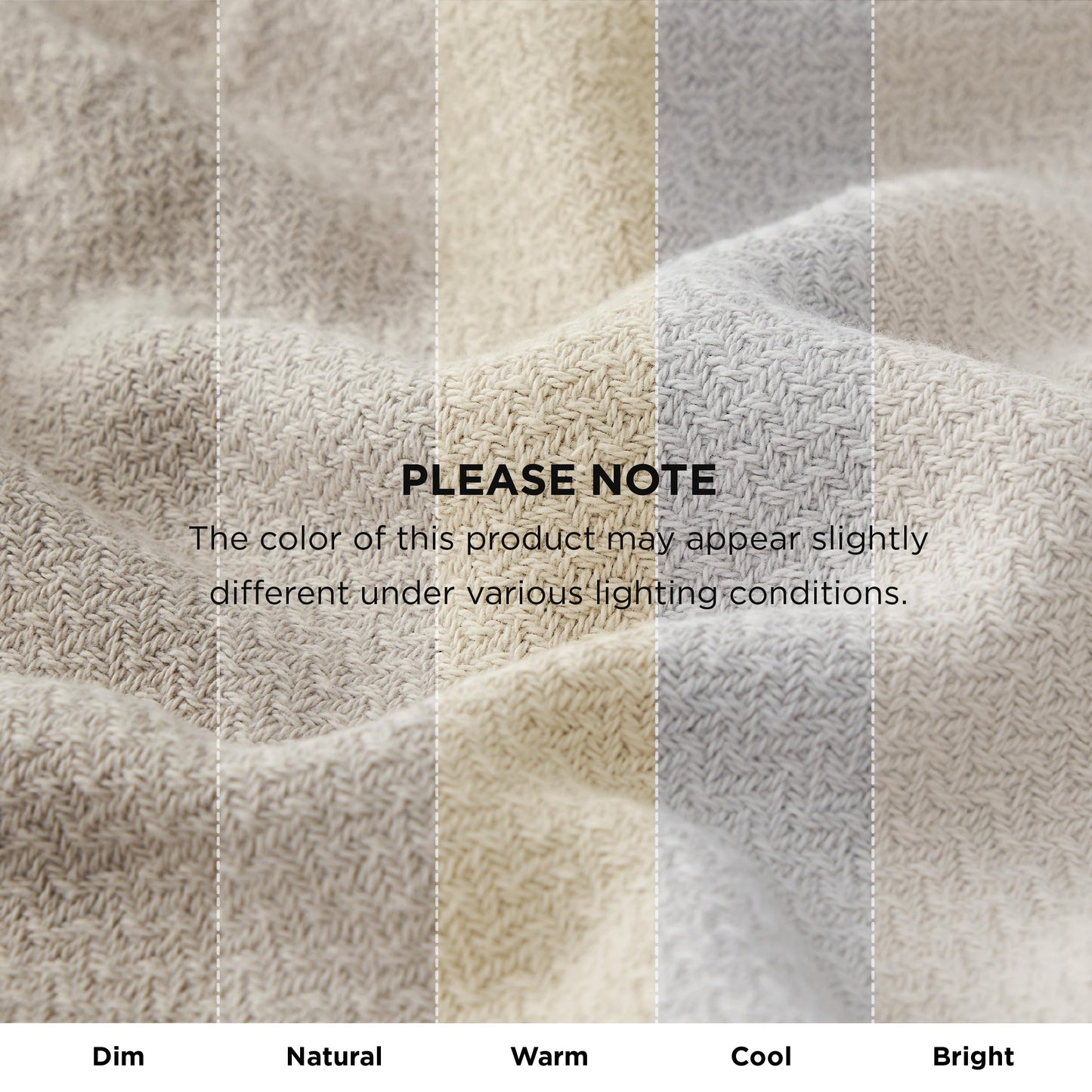 Bedsure GentleSoft 100% Cotton Large Throw Blanket for Couch 50x70 inches - Cooling Breathable and Lightweight, Soft Cozy Herringbone Woven Cotton Throw for Summer, Linen Beige Office Chair Blanket