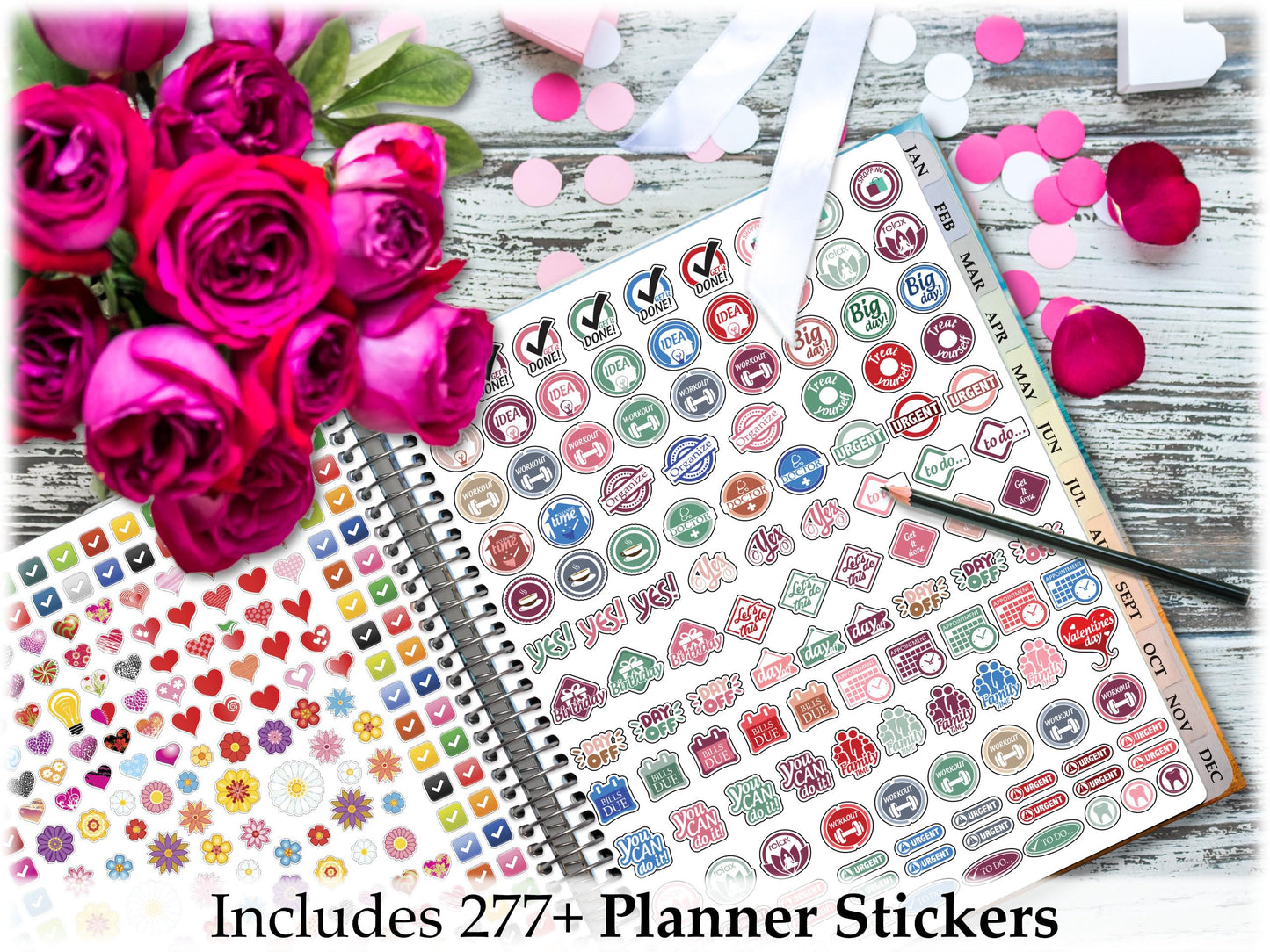 Tools4Wisdom Planner 2026-2027 - Dated April 2026-2027 June - Weekly Monthly Daily Academic Year Calendar with Stickers, Tabs, Pocket & Thick Paper - Spiral Bound 8.5x11 Hardcover - A6J7 - Think Positive