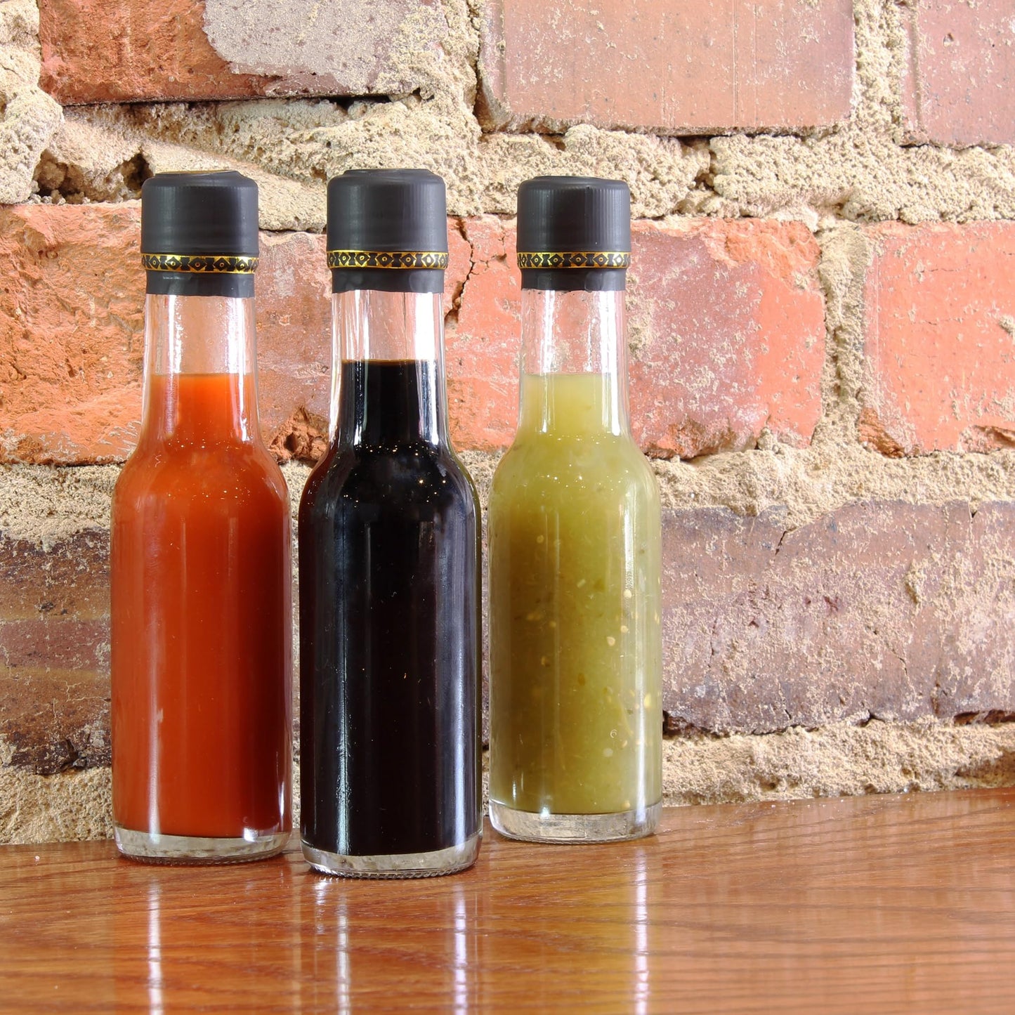 Cornucopia 3oz Mini Hot Sauce Bottles (24-Pack); Little Sauce Bottles w/Red Caps, Dripper Inserts, and Black Shrink Bands