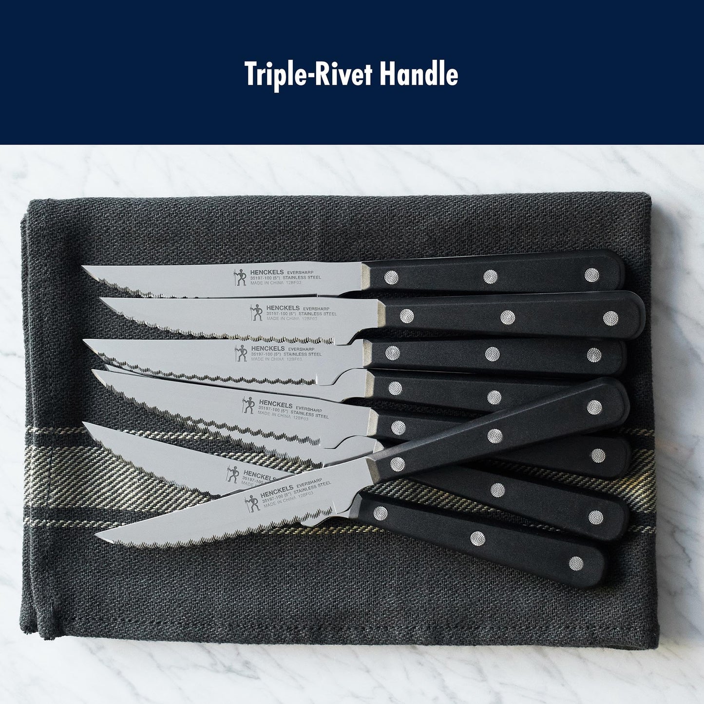 HENCKELS Razor-Sharp Steak Knife Set of 8, German Engineered Informed by 100+ Years of Mastery