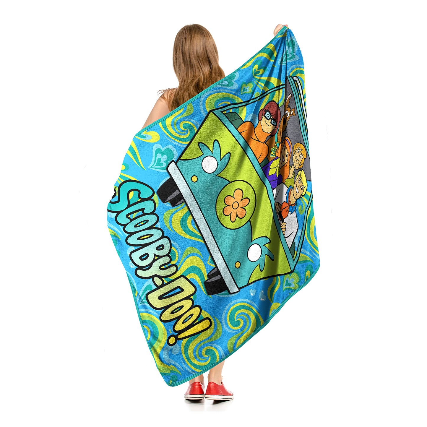 Northwest Scooby Doo Micro Raschel Throw Blanket, 46" x 60", Groovy Baby
