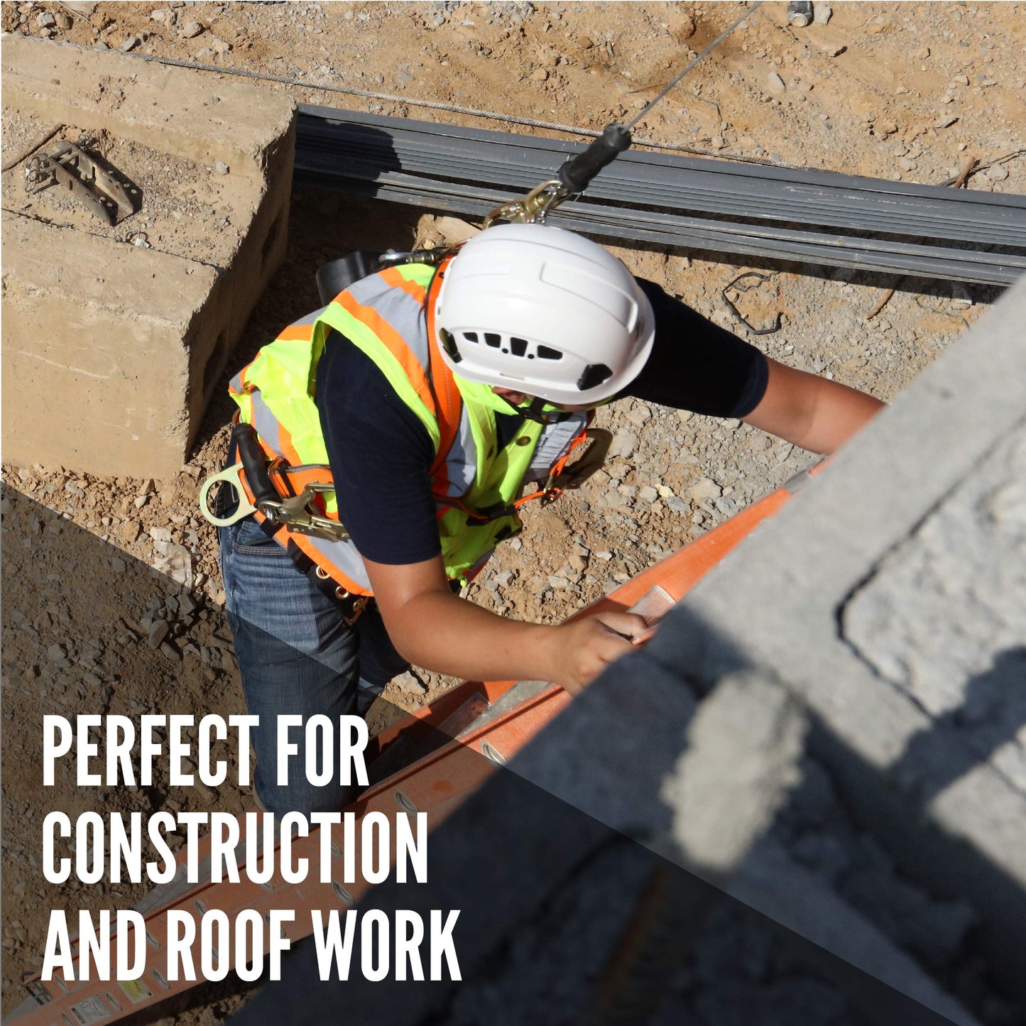 Malta Dynamics Warthog Safety Harness for Construction – Fall Protection Harness with Back D-Ring, Fall Indicators, & Chest and Leg Buckles, OSHA & ANSI Compliant (L-XL)