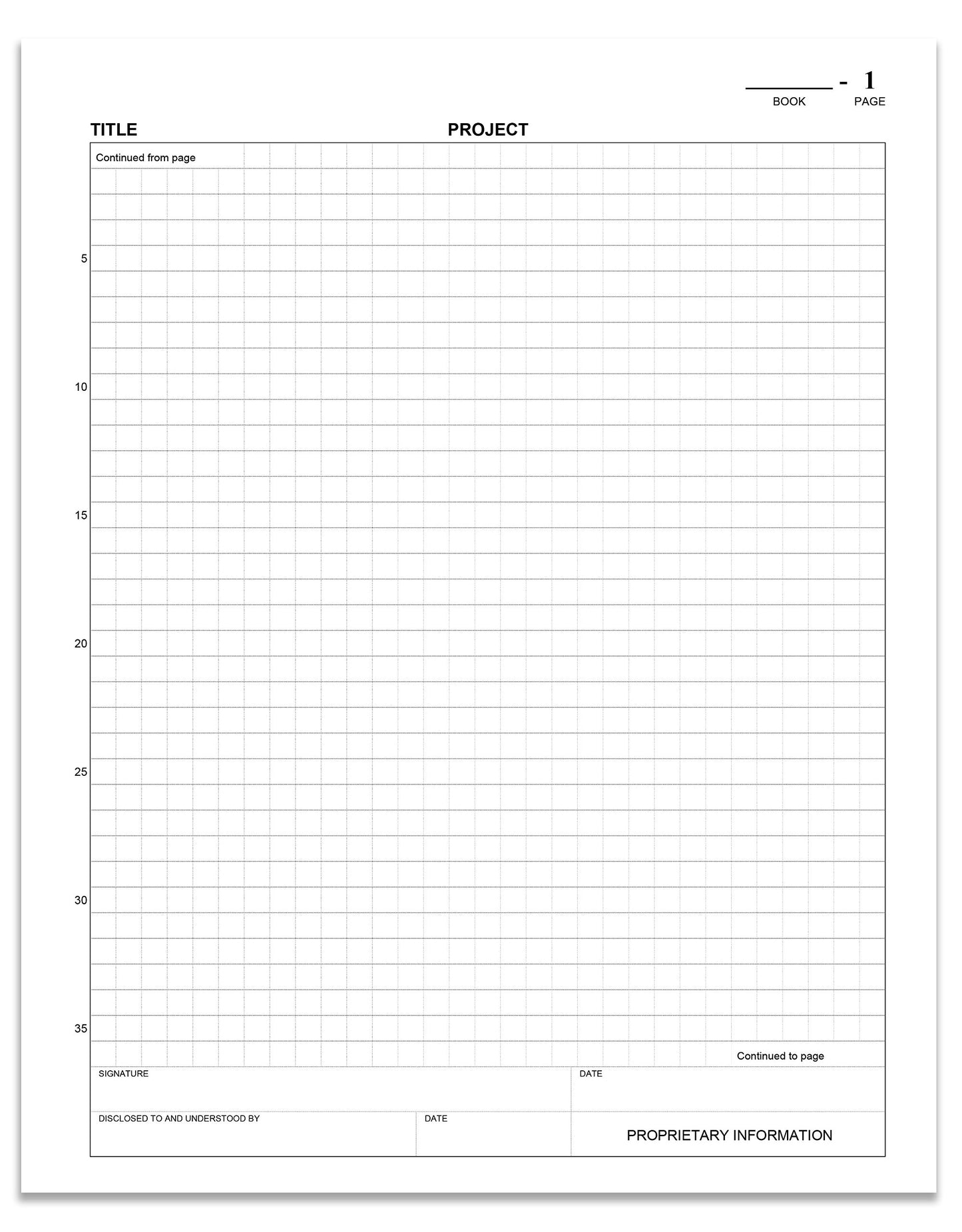 BookFactory Lab Notebook - 168 Pages (.25'' Grid Format), 8 7/8'' x 11 1/4'', Blue Cover, Section Sewn Hardbound Laboratory Notebook (Made in USA)