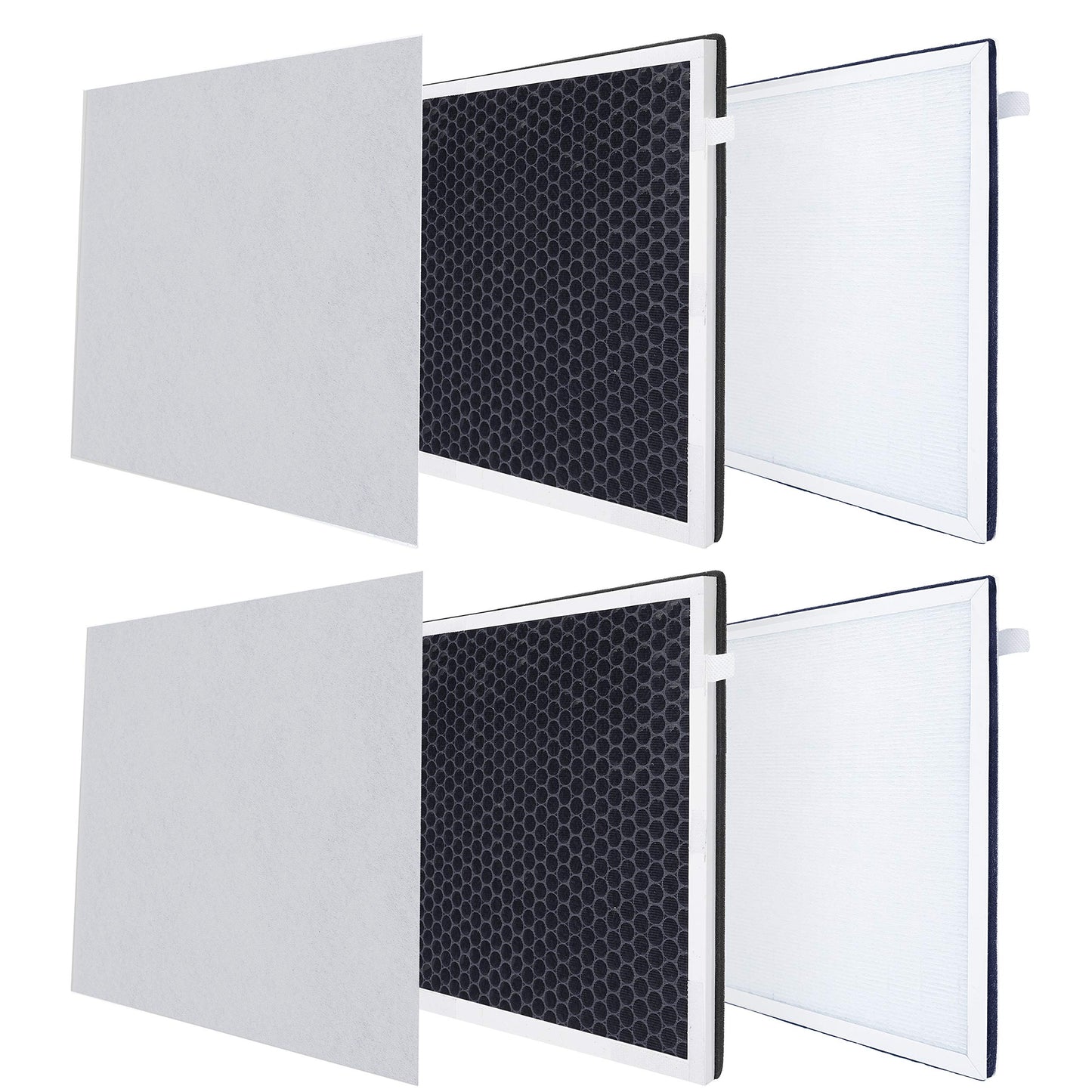 Flintar Replacement Filter Set, Compatible with InvisiClean Air Purifier Aura IC-5018, Aura II IC-5018, Sensa IC-5120, 3-in-1 Premium H13 Grade Filtration, 2-Pack