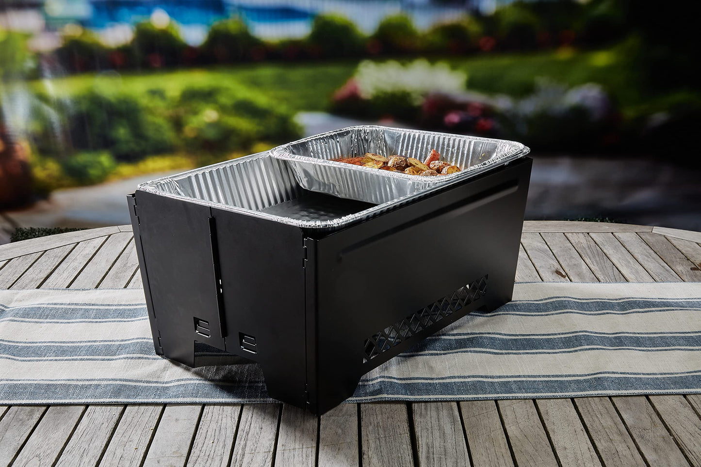 1-Pack Chafing Dish Rack Stand by Chef Master, Food Warmer Dish Rack Stand, Food Warmer for Gathering, Event, Banquet, Parties, Buffet, Chafing Dishes Buffet Set, Restaurant & Catering Display - 90253