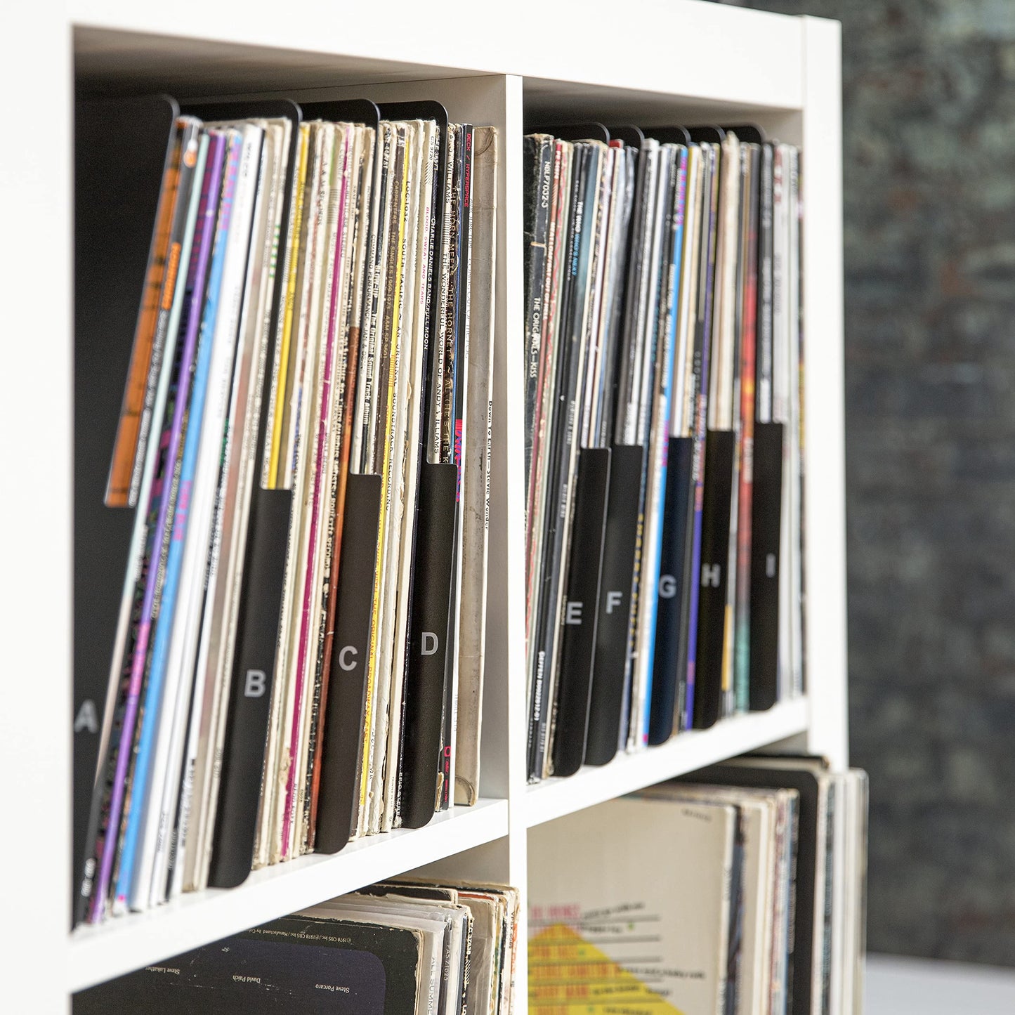 Crosley AC1046A-BK A-Z Vinyl Dividers, Black