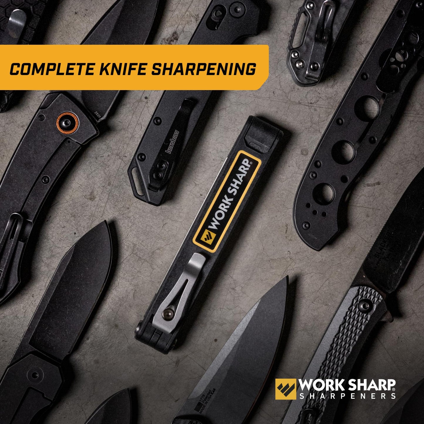 Work Sharp Folding Field Sharpener for Knives and Tools - Compact Portable Knife Edge Maintenance Gear For Tradesmen Craftsmen & Outdoor Professionals