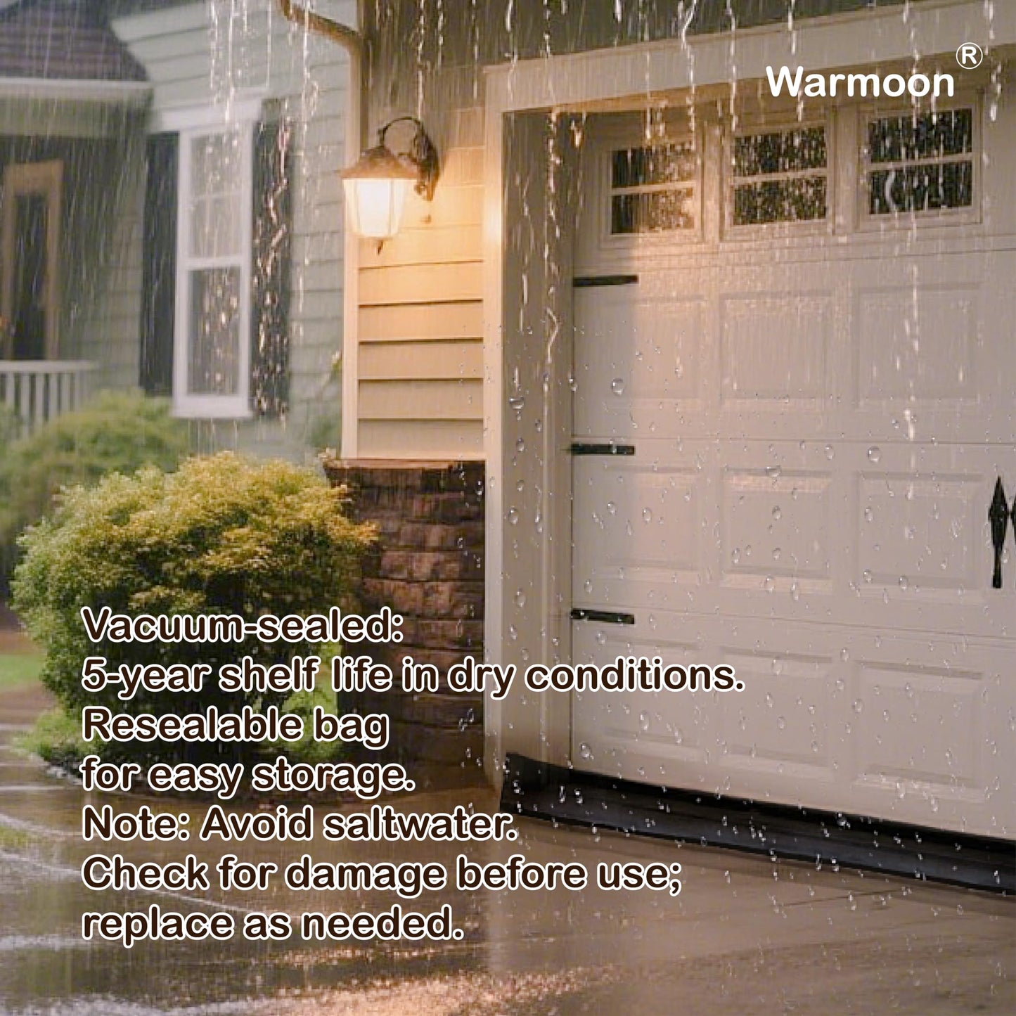 Warmoon 10ft Self-Absorbing Flood Barriers - Ideal for Home Doorways, Garage Floors & Commercial Entrances, Quick Water Activation (10ft (Pack of 2))