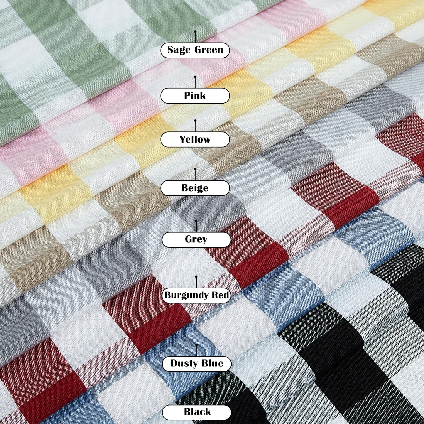 Bapawfish Buffalo Plaid Full Blackout Curtain Panels 84 Inches Length,Dusty Blue and White Farmhouse Drapes,Thermal Insulated Window Treatment for Bedroom Living Room,Rod Pocket Back Tabs,40"Wx84"Lx2