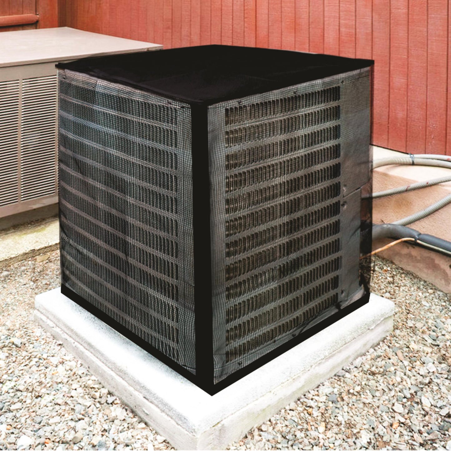 MODERN WAVE Central Air Conditioner Cover for Outside Units 37 x 37 x 40 inches - Full Universal Outdoor AC Cover Defender (Mesh, 37" x 37" x 40")