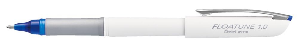 Pentel Floatune Rollerball, 1.0mm Bold Point, Blue Ink, Box of 12 (BY110-C)