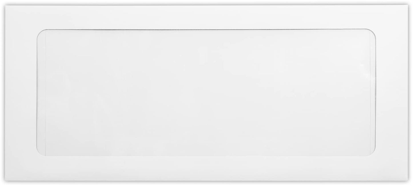 LUXPaper #10 Business Full Face Window Envelopes | 4 1/8" x 9 1/2" | Bright White | 28lb. Text | 250 Qty