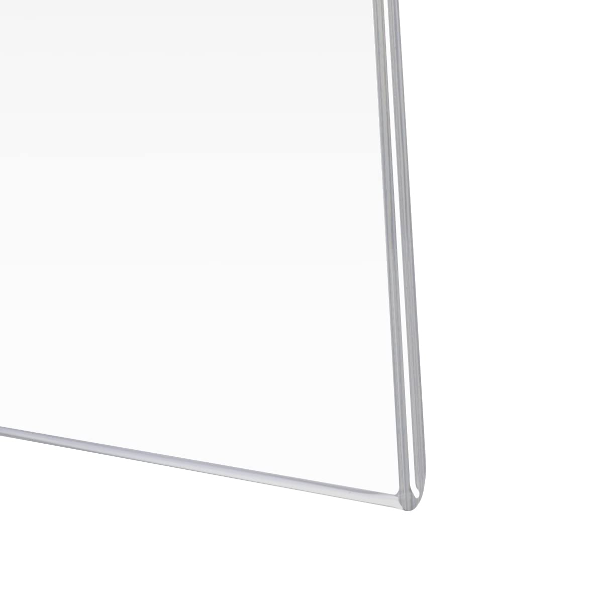 PecMuikee Acrylic Sign Holder 8.5x11 Vertical, Wall Mount Acrylic Sign Holder and Plastic Paper Display Ad Frame bonus with 3M Tape and Mounting Screws for Restaurants, Office, Market, Library, Store, 12 Pcs