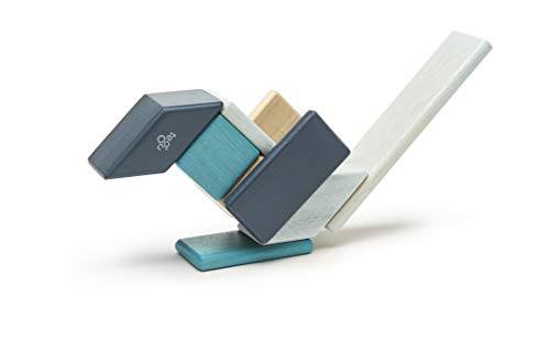 14 Piece Tegu Magnetic Wooden Block Set, Blues