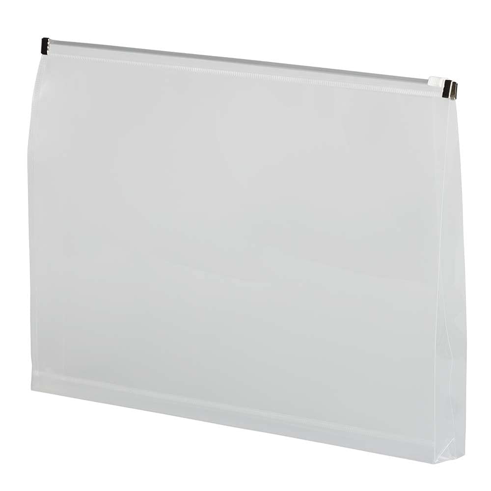 JAM PAPER Plastic Envelopes with Zip Closure - Legal Booklet - 9 1/2 x 15 1/2 - Clear - 12/Pack