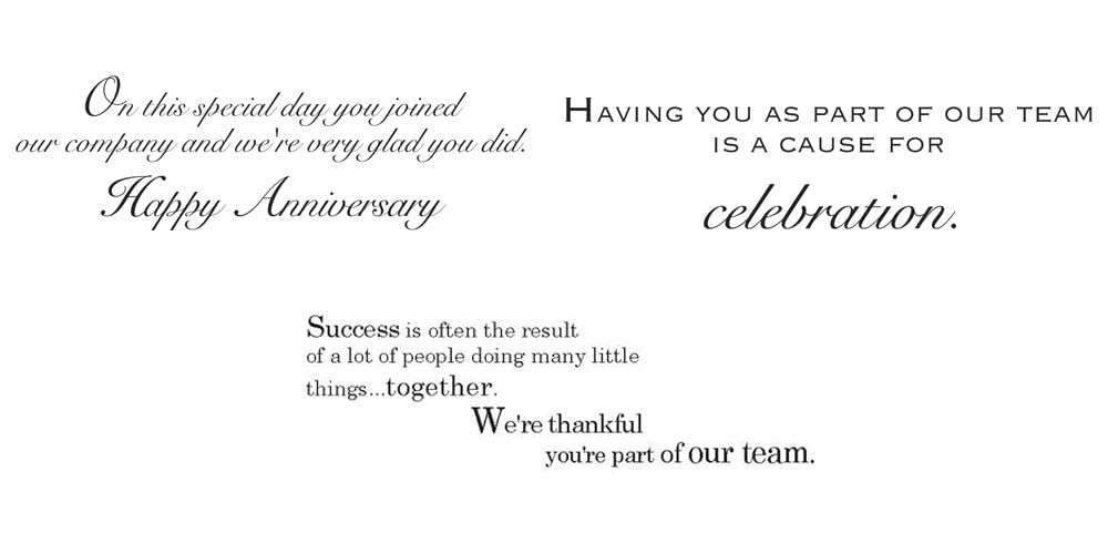 Work Anniversary Cards with Envelopes for Employees (25 Variety Assortment Pack – 3 Designs) Bulk Appreciation Greeting Card Set for Business - 5x7 Inch – Office, Work, Coworkers & Team (VP1701)