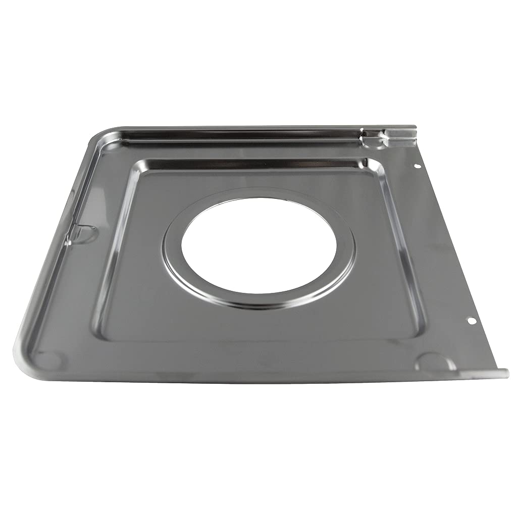 4 Pack - Style J - 9.125" x 9.3125" Square Heavy Duty Chrome Drip Pan -