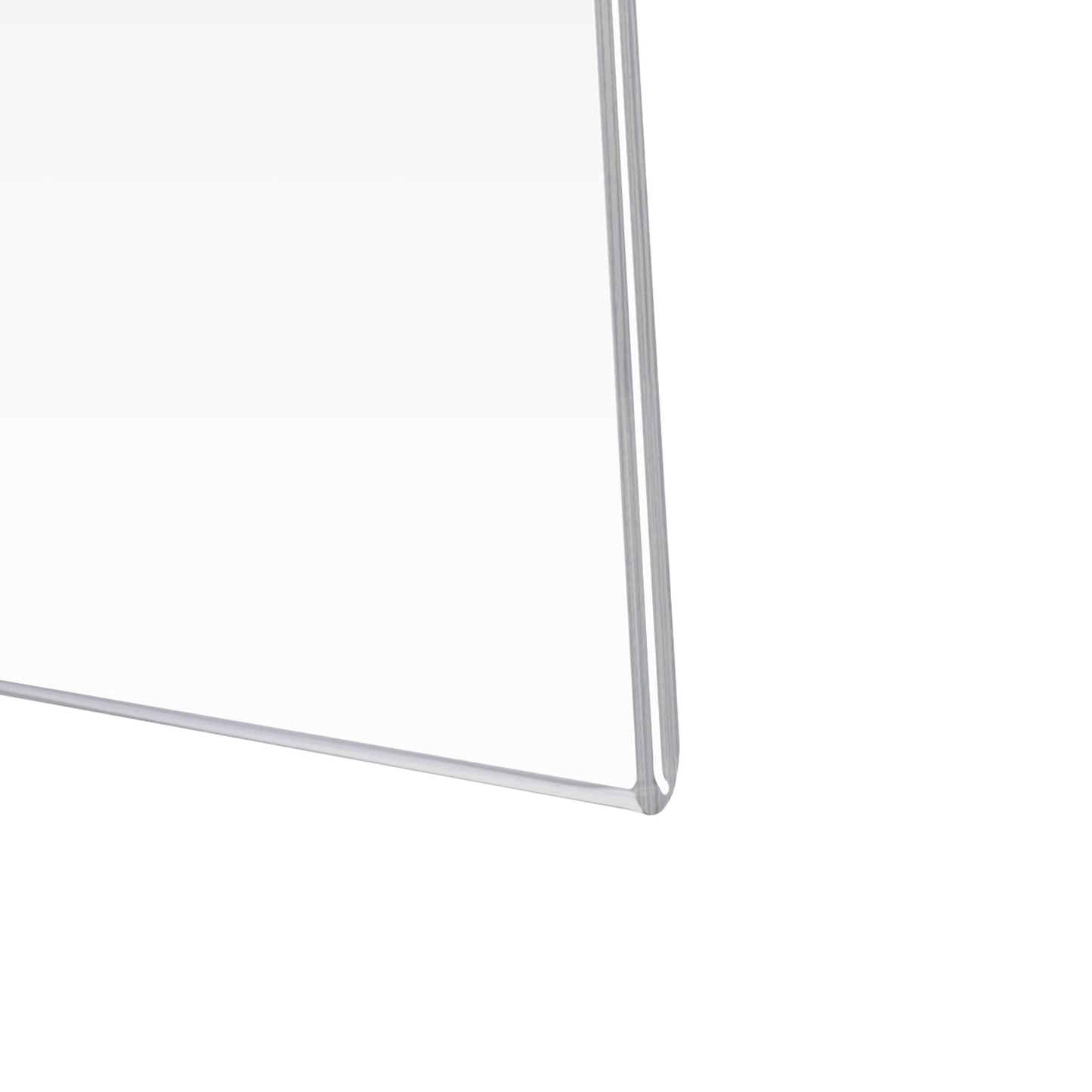 PecMuikee Acrylic Sign Holder 8.5x11 Horizontal, Wall Mount Acrylic Sign Holder and Plastic Paper Display Ad Frame bonus with 3M Tape and Mounting Screws for Restaurants, Office, Store, 12 Pcs