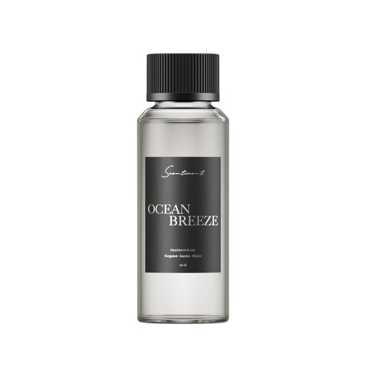 Scentiment Ocean Breeze Diffuser Oil – Bergamot, Lemon, Jasmine with Marine & Amber Scent for Diffusers, Fragrance Oil – 4.06 fl oz (120 mL)