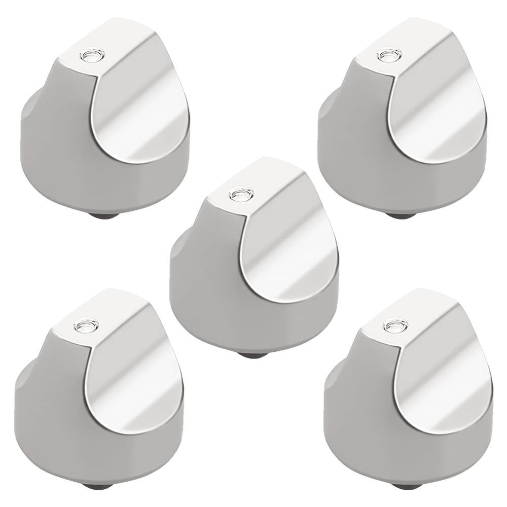 (5 Pack) WB03X25889 Range Burner Control Knob Replacement Part for GE Cafe CGP350 & CGP350 Series, Replace WB03T10329, WB03X25889, 4920893, GEHWB03X25889, WB03X32194