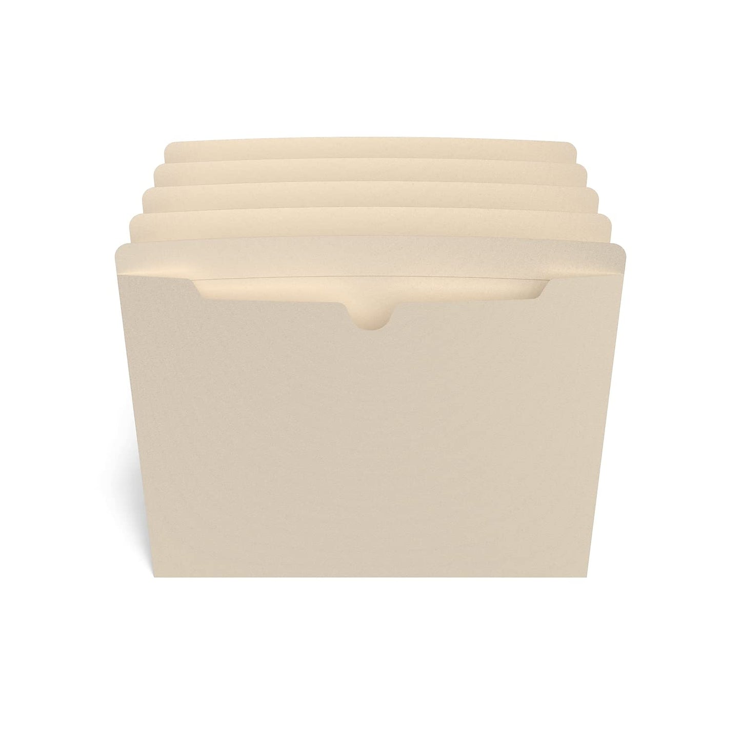 Staples Manila File Jackets with Reinforced Tab, Letter Size, Flat Design, Durable Construction for Filing Systems – 100/Box
