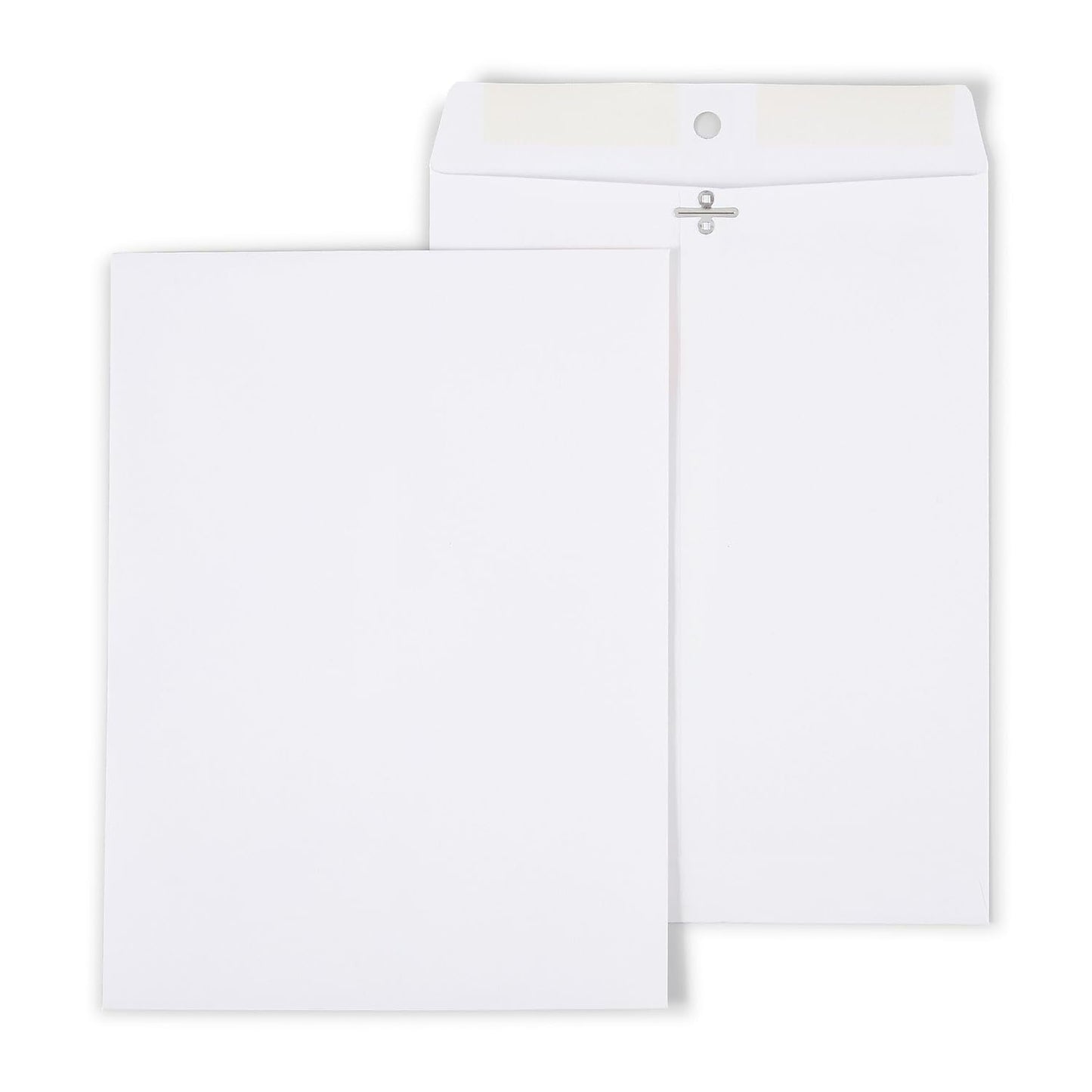 Staples 9 x 12 Wove Clasp Envelopes, White, Metal Clasp & Gummed Seal, Durable Document Mailing Envelopes, 100/Box