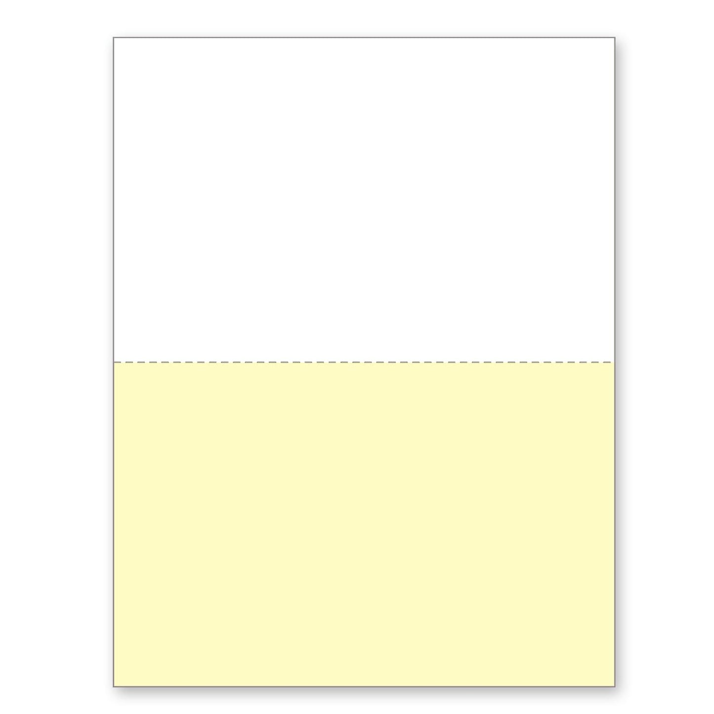 NextDayLabels - Pack of 500 Sheets 8-1/2 x 11" 2 Part Perforated Paper, Great for Invoices, Receipt, Statement etc. (White/Yellow)