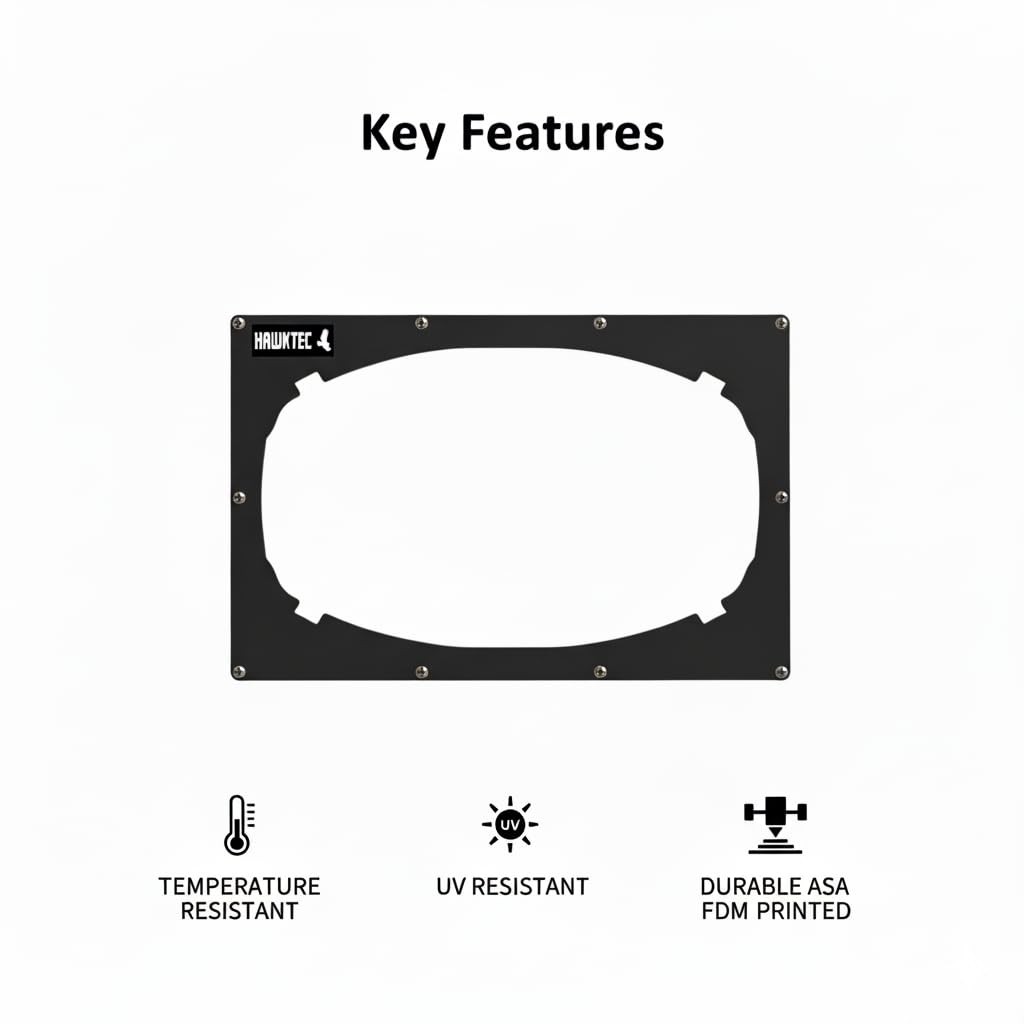 AC Vent Exhaust Hose Adapter Plate for DIY Window and Sliding Doors compatible with Midea Duo (Black)
