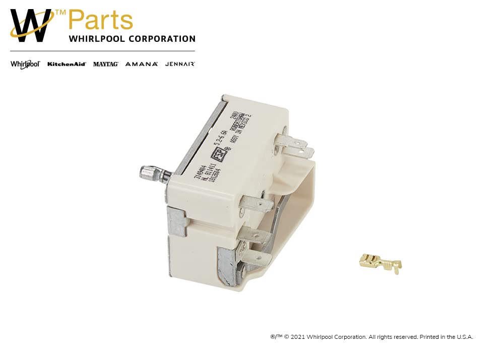 Whirlpool WP3149404 Genuine OEM Electric Range Surface Burner Control Switch Replacement Part - Replaces W10295576, 311856, 311857, and more