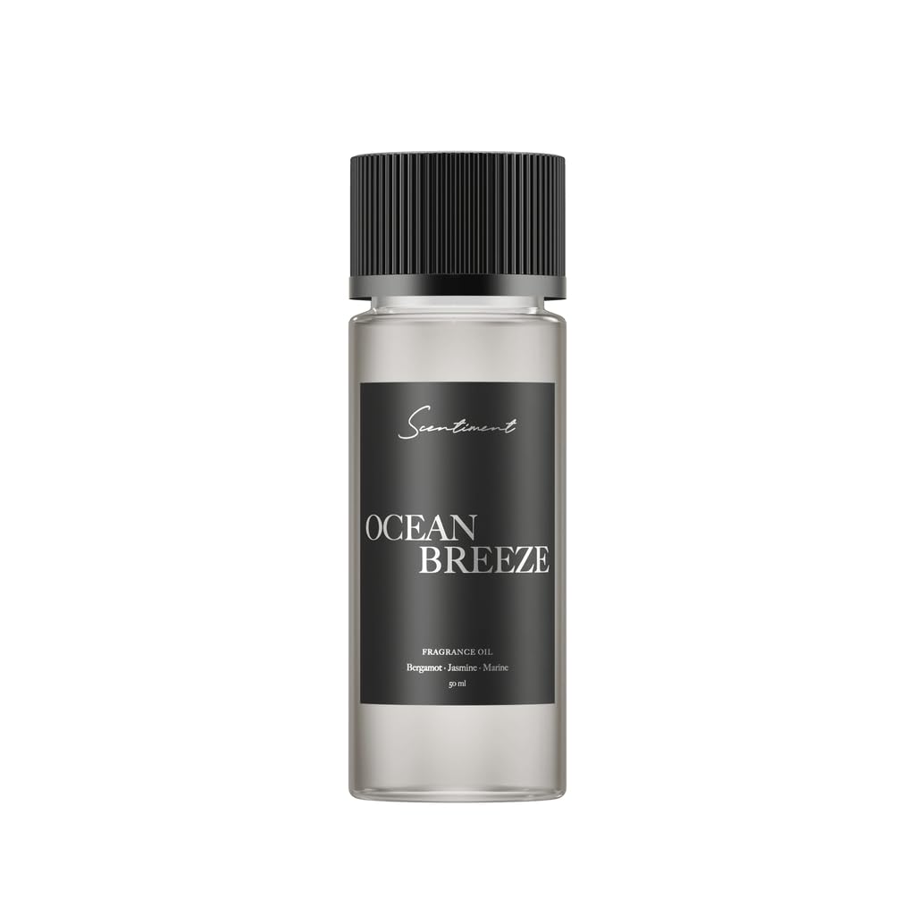 Scentiment Ocean Breeze Diffuser Oil – Bergamot, Lemon, Jasmine with Marine & Amber Scent for Diffusers, Fragrance Oil – 1.69 fl oz (50 mL)