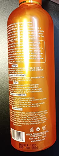 MAKARI Extreme Active Intense Argan and Carrot Oil Tone-Boosting Body Glycerin (16.8 oz) | Fades Spots & Marks | Helps Brighten Complexion | Hydrates and Softens | for All Skin Types Except Sensitive