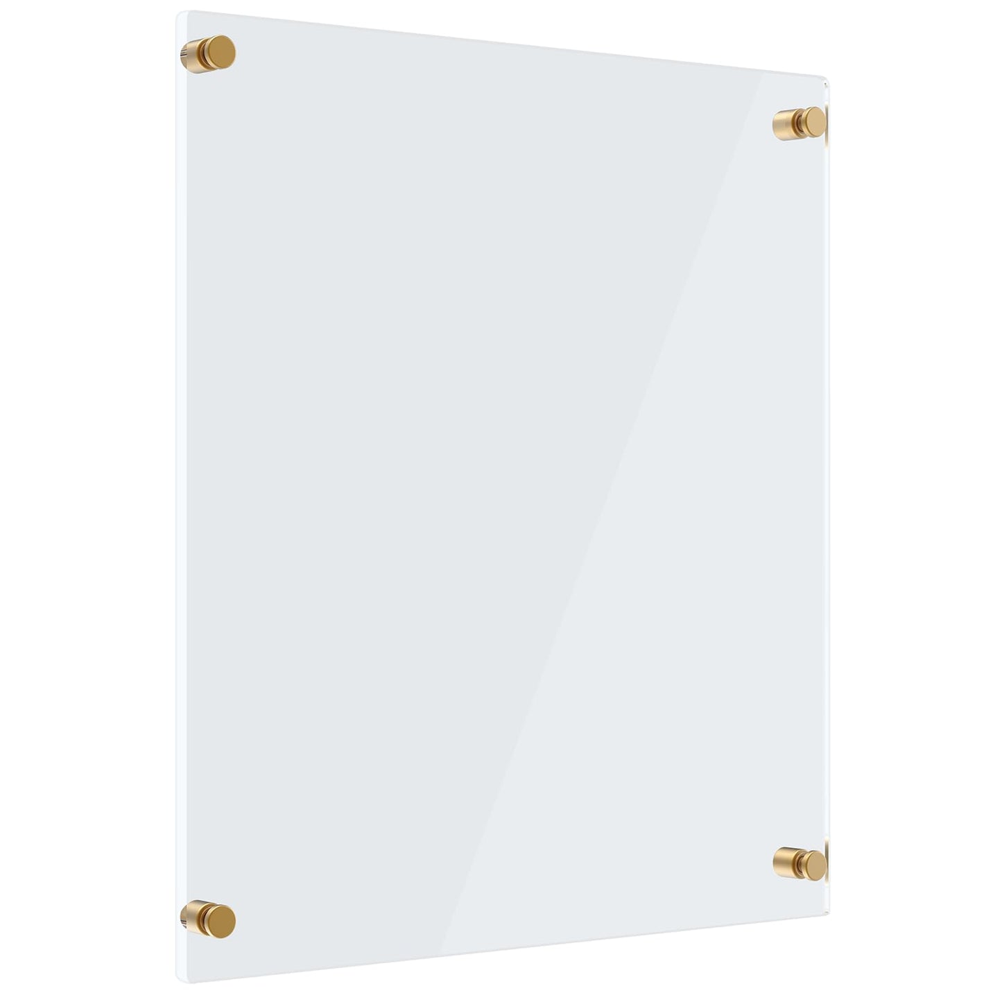 MaxGear Acrylic Dry Erase Board, 18''x24'' Clear White Board for Wall, Non Magnetic Floating White Board for Wall with Marker Holder, Markers and Eraser, for Office, School, Restuarant