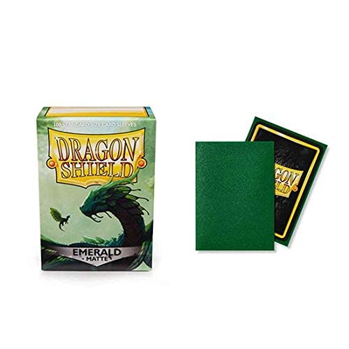 10 Packs Dragon Shield Matte Emerald Standard Size 100 ct Card Sleeves Display Case