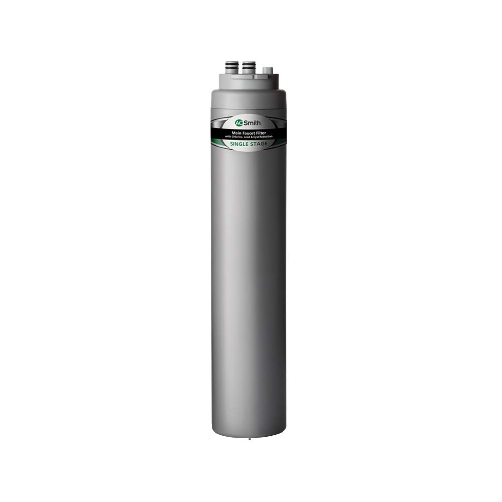AO Smith Basic Direct Connect Under Sink Replacement Filter For AO-MF System - Carbon Block Filter Reduces Up To 99% Of 9 Harmful Contaminants - AO-MF-R