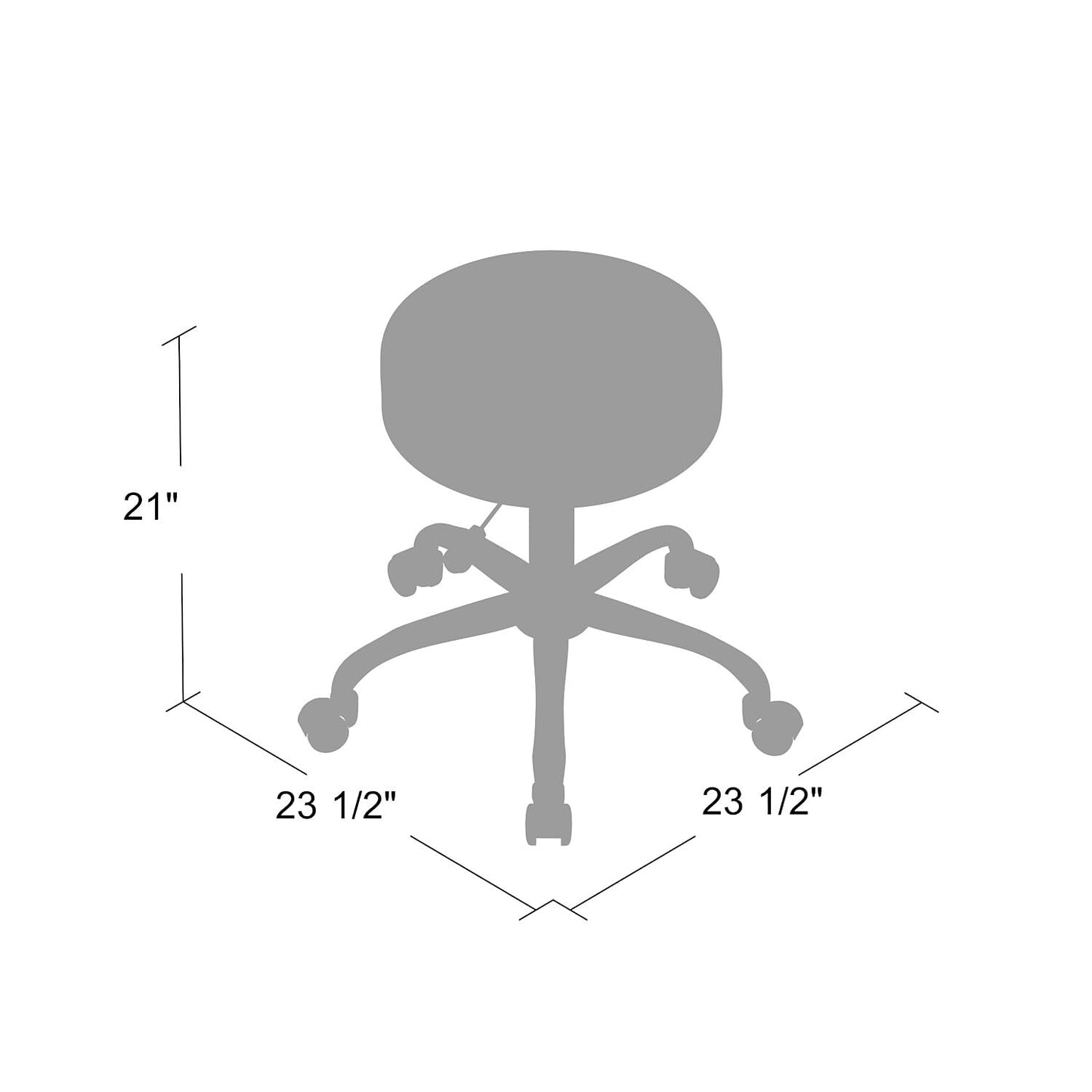 Boss Office Products Antimicrobial Vinyl Medical Spa Stool in Black