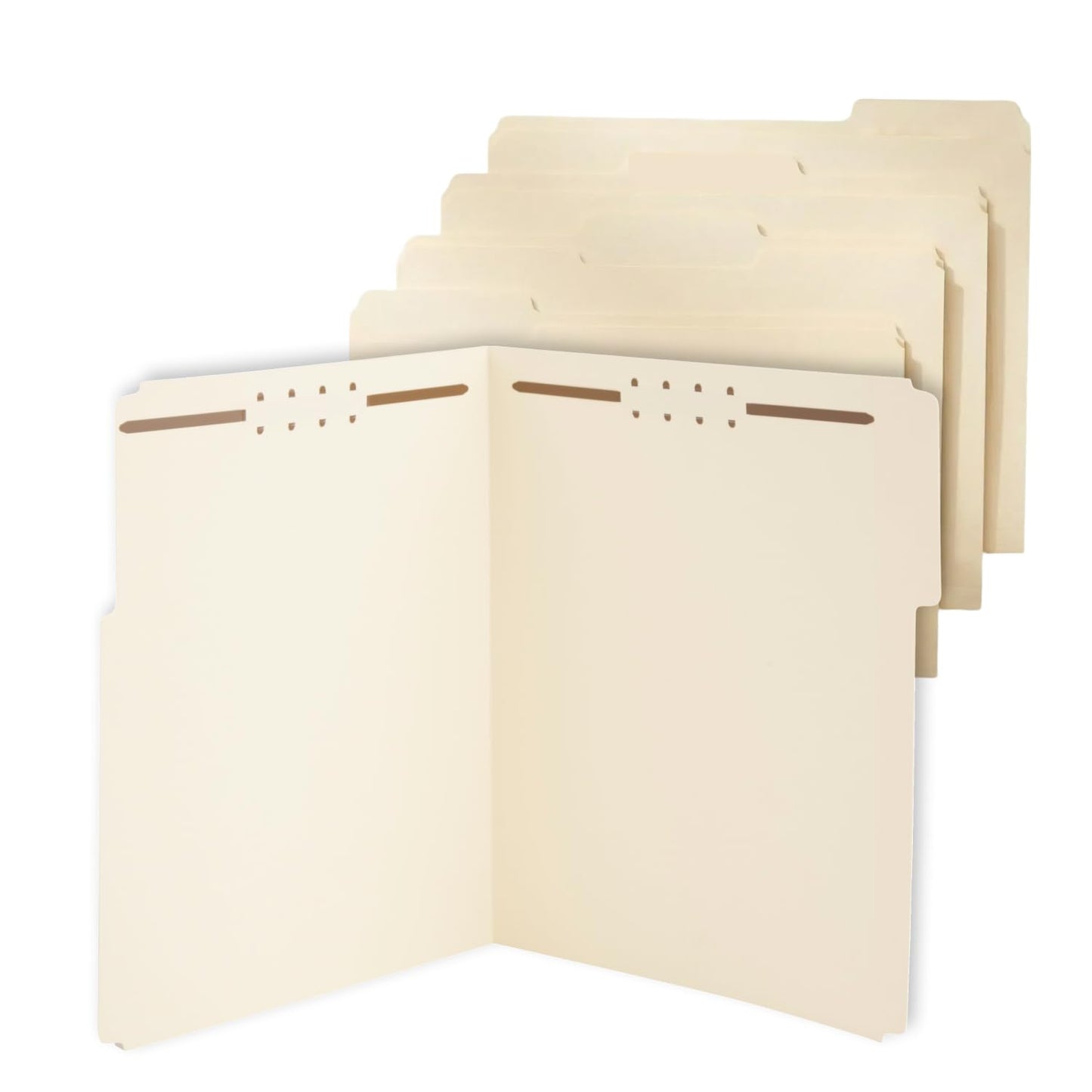 Staples Reinforced Tab Fastener Folder, Letter Size, Manila Pressboard, Durable Construction, 50/Pack
