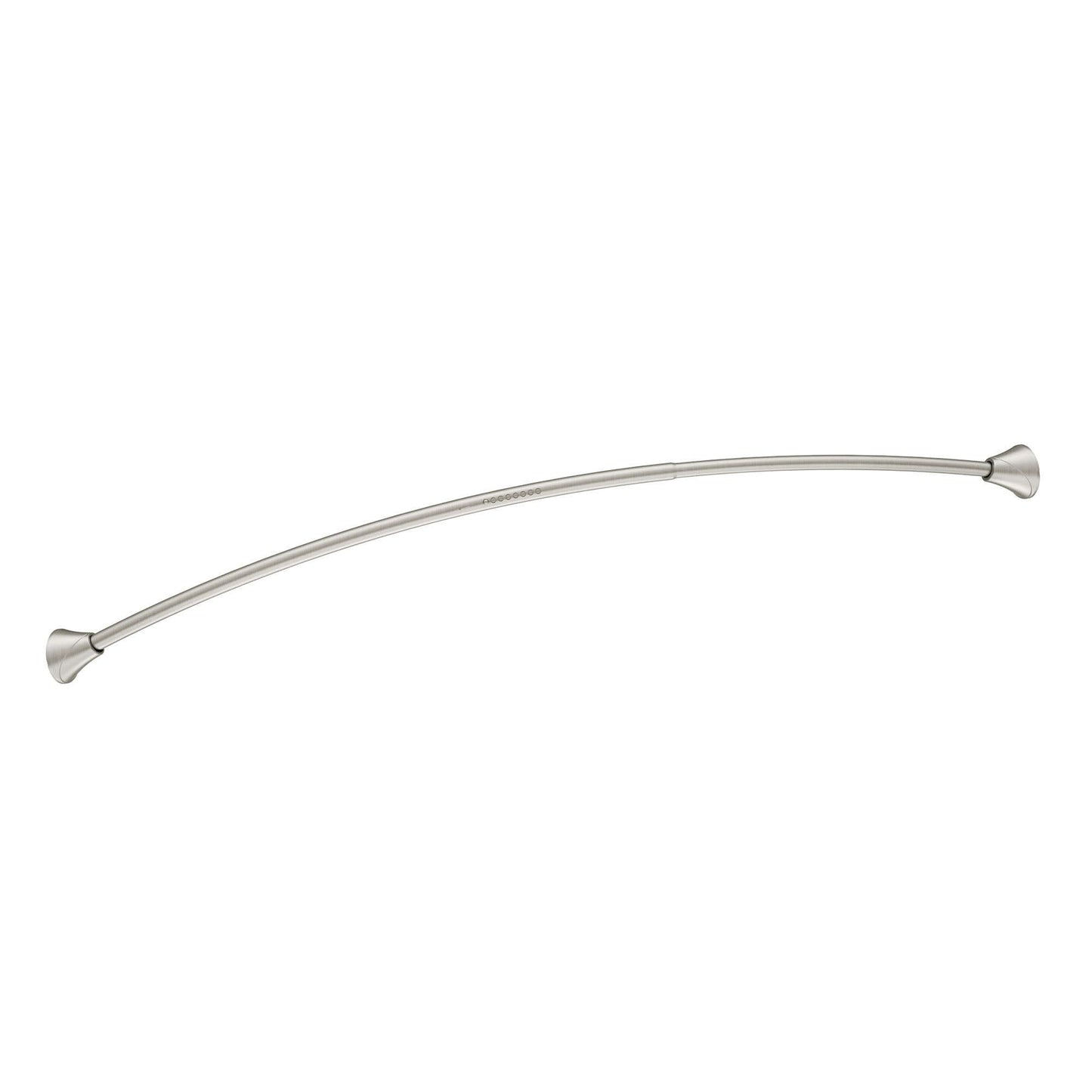 Moen Curved Adjustable Spring Tension No Drill Shower Curtain Rod for Bathroom, Brushed Nickel Finish, CSR2172BN