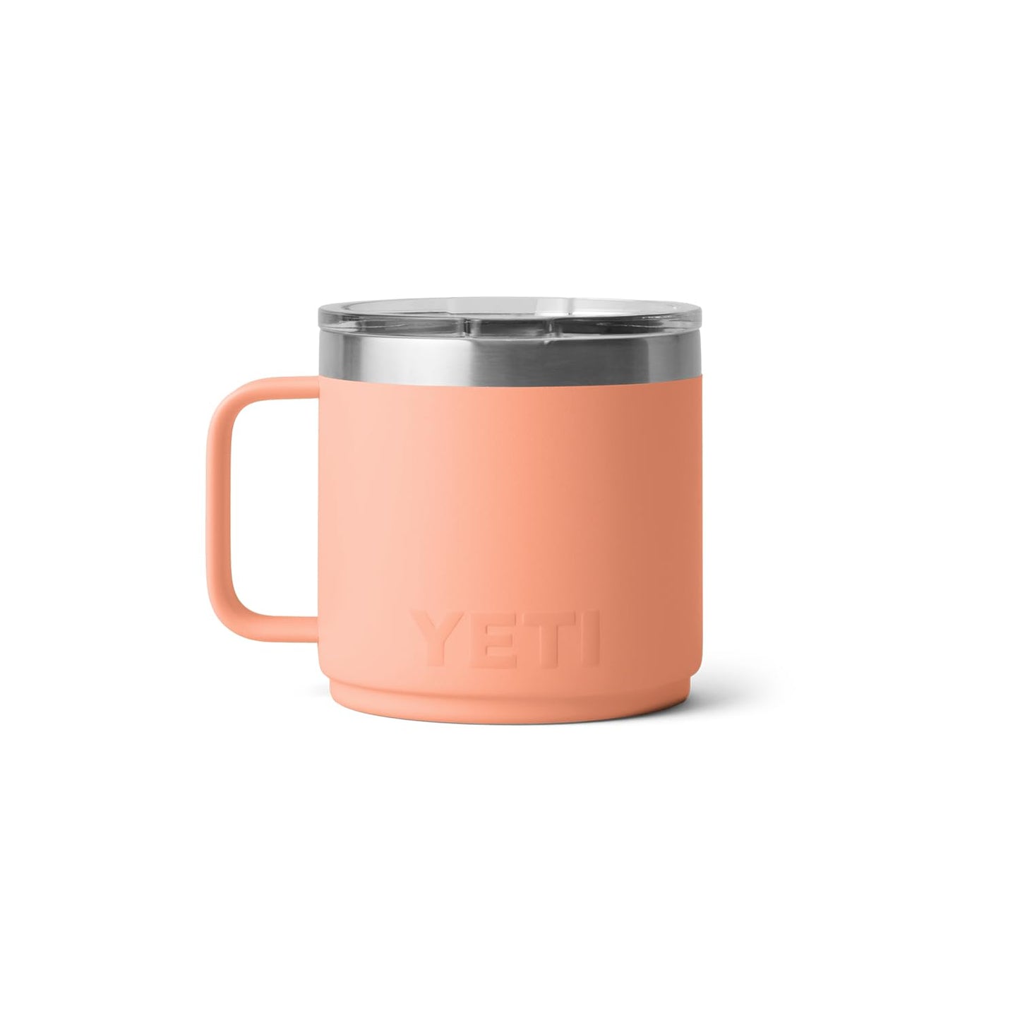 YETI Rambler 14 oz Stackable Mug, Vacuum Insulated, Stainless Steel with MagSlider Lid, Lowcountry Peach