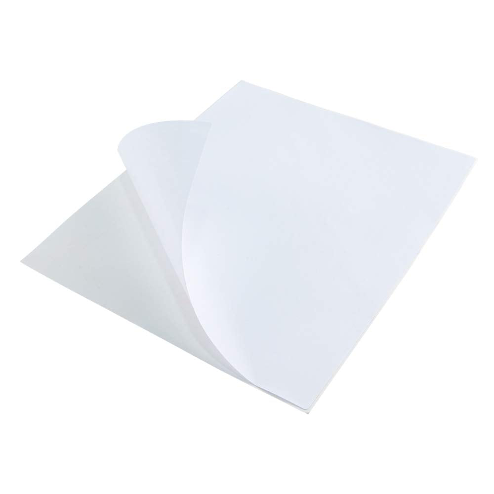 L LIKED 500 Sheets Matte Sticker Paper Full-Sheet 8-1/2" x 11" Self Adhesive Shipping Labels for Laser & Inkjet Printers, White (500 Labels)