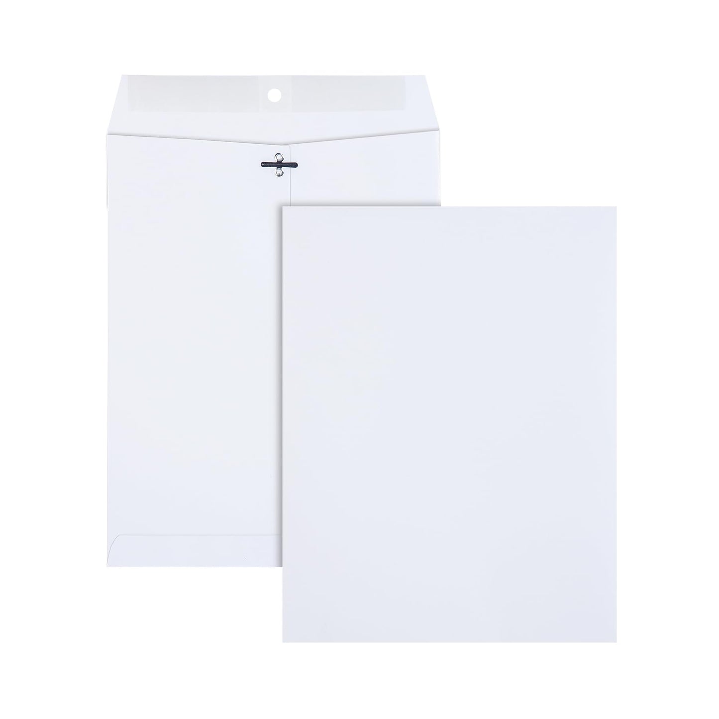 Quality Park 9 x 12 Clasp Envelopes,Deeply Gummed Flaps for Permanent Secure Seal, Great for Filing, Storing or Organizing Documents, 28 lb. White Wove, 100/Box (QUA38390)