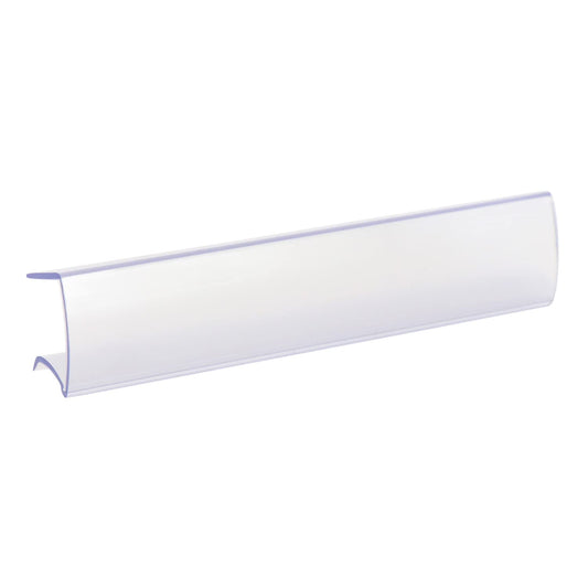 SmartSign Shelf Clip Label Holder | 1.125" x 6" Clear Plastic, for 1" Thick Shelves, Pack of 10