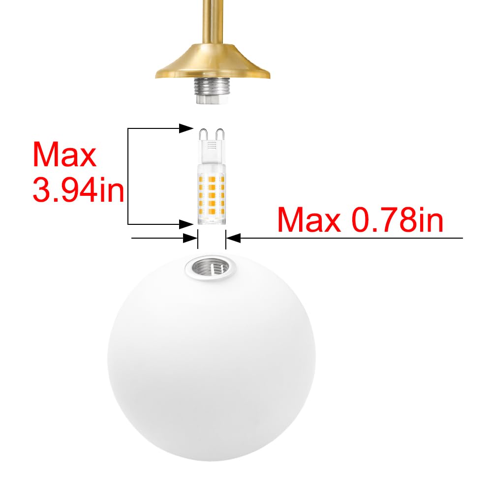 Modern Gold 2-Lights Bathroom Light Fixtures, Brass Vanity Light with Milky White Globe Glass Shade, Elegant Vanity Light Fixtures over Mirror, Wall Sconce Light for Bathroom, Mirror, Dressing Table