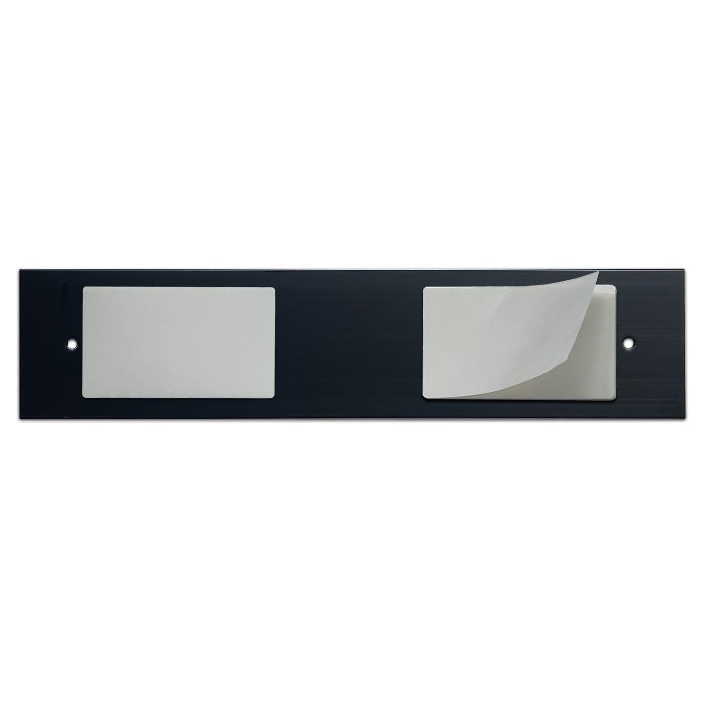 10 Pack 2” x 10” Aluminum Name Plate Holders for Door or Wall, Office Wall Mount Name Plate Holder with Textured Design and Double Sided Tape, for Office, Business, Meeting Room (Black)