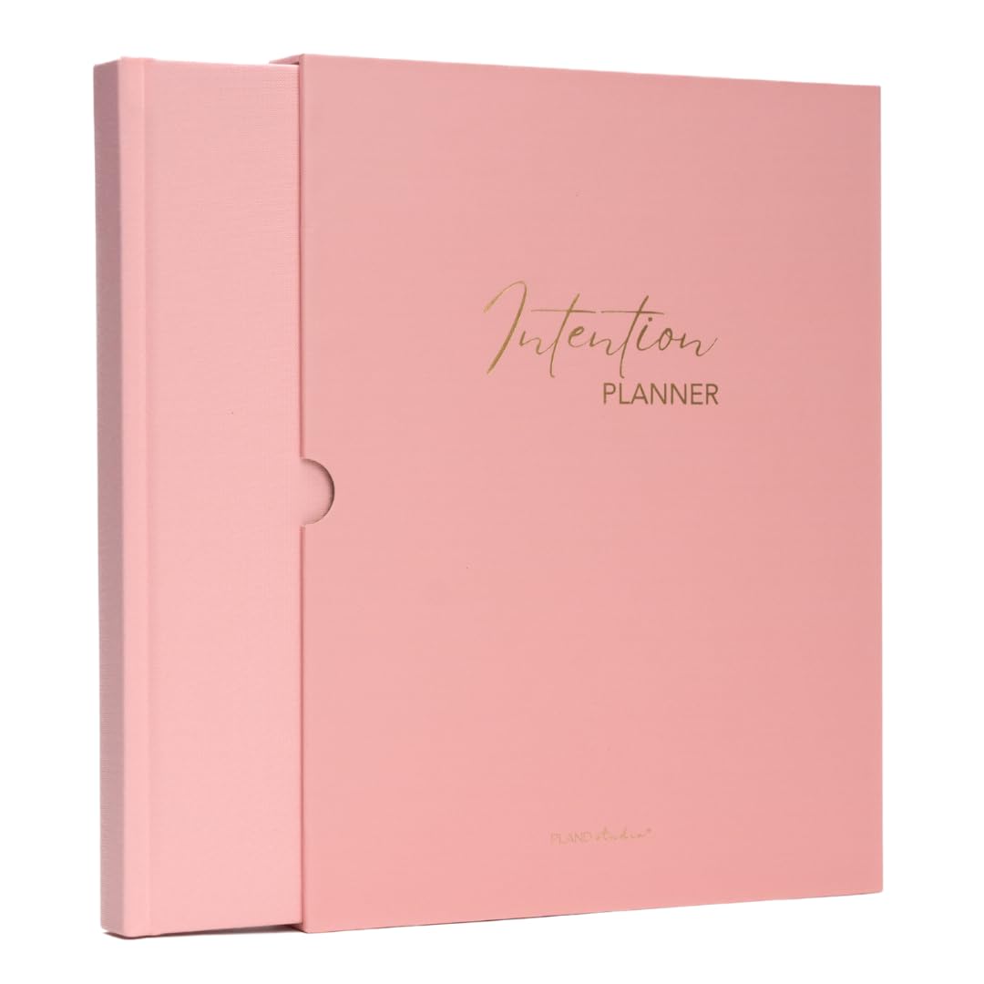 Pland Studio 90-Day Planner – Undated Daily Goal Journal for Women | Blush Rose Hardcover with Habit Tracker, Vision Board, Gratitude & Meal Planner | Self-Care & Productivity Journal Notebook