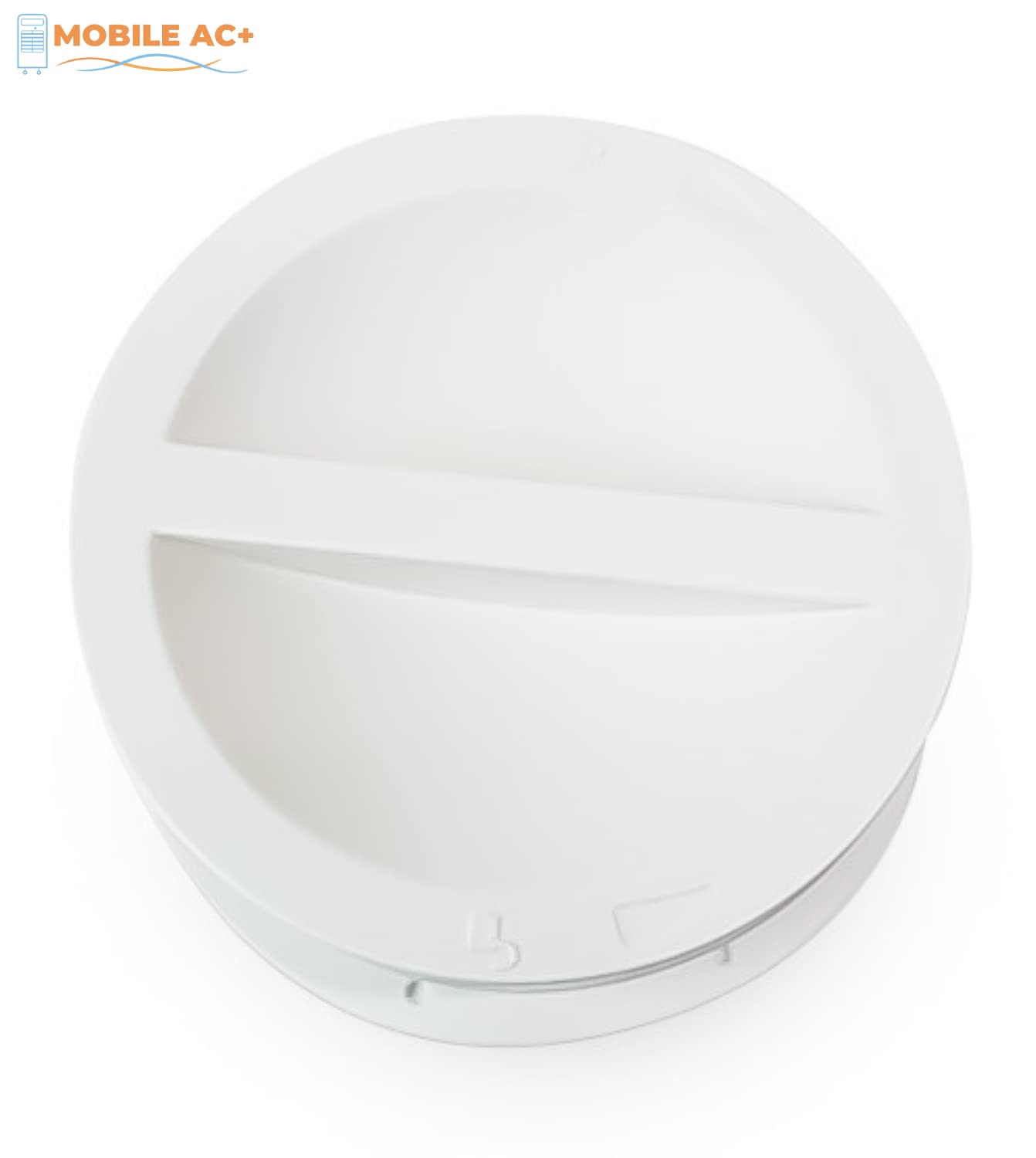 Mobile AC+ Dual Size Wall Mount Connector for Portable Air Conditioner Exhaust Hose Vent, 6 and 6.5 Inches Hose Compatible, White, Off Season Cover Plug Included, Omni-Directional