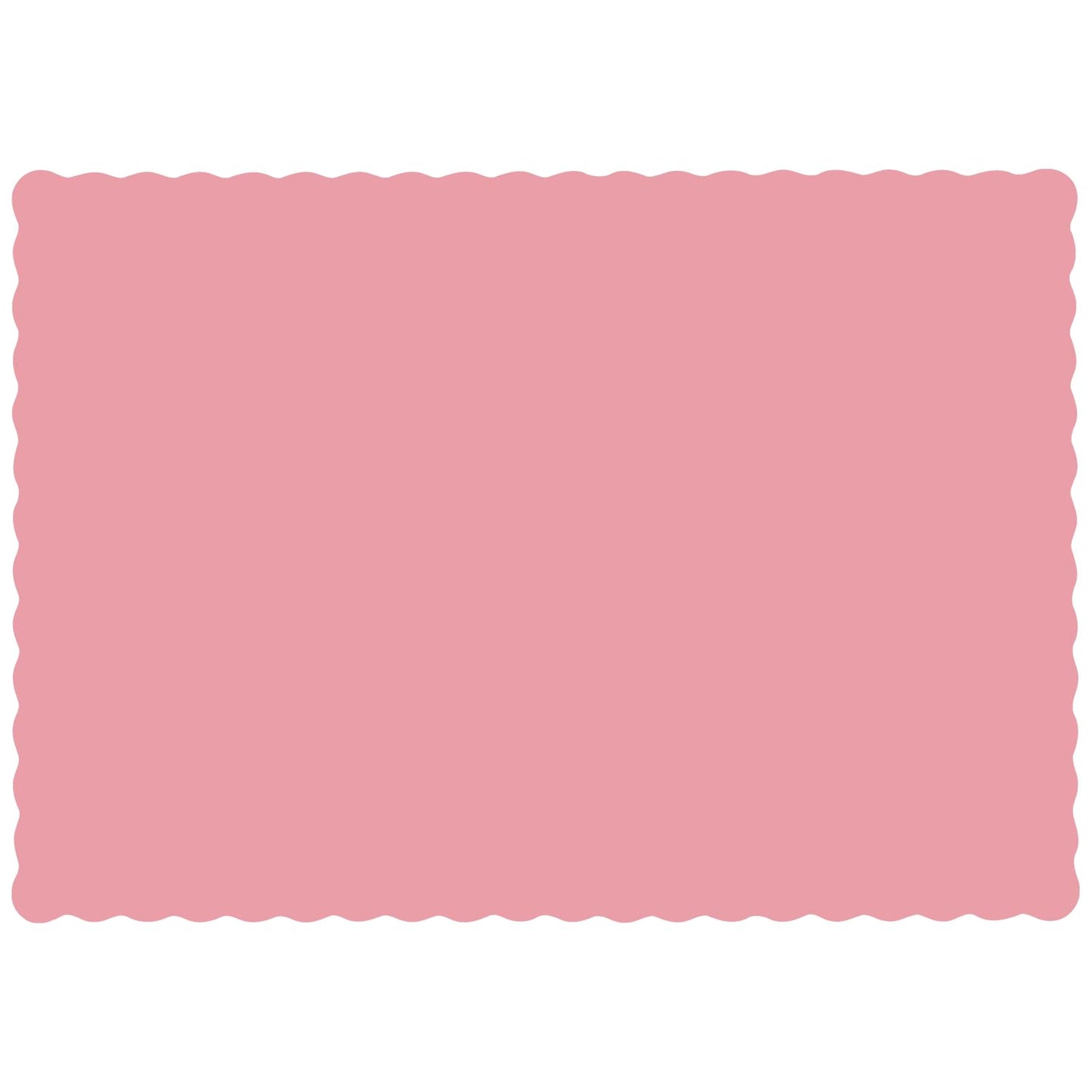 Hoffmaster 310525 Paper Placemat, 13-1/2" Length x 9-1/2" Width, Scalloped Edge, Dusty Rose (Case of 1000)