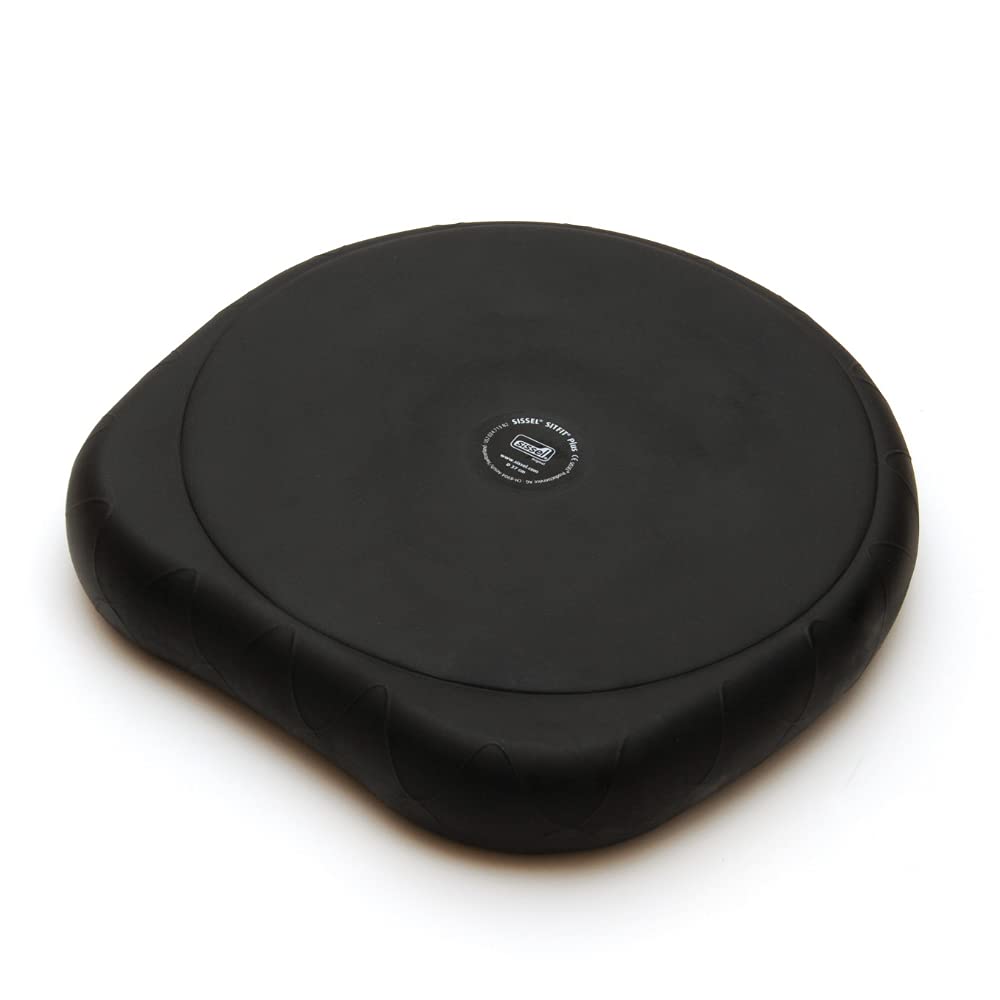 SISSEL SITFIT Plus | Active & Dynamic Sitting | 2-in-1 Function | Adjustable Pressure | Black, 14.5 in | Strengthens Back Muscles | Includes Pump & Exercise Poster