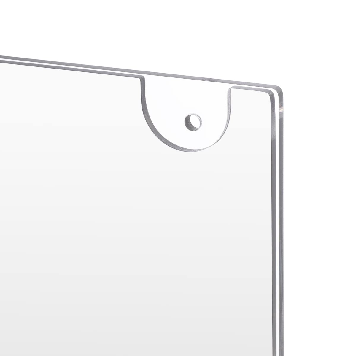 PecMuikee Acrylic Sign Holder 8.5x11 Vertical, Wall Mount Acrylic Sign Holder and Plastic Paper Display Ad Frame bonus with 3M Tape and Mounting Screws for Restaurants, Office, Market, Library, Store, 12 Pcs