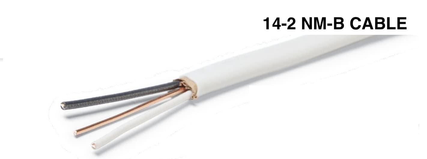 100 FEET 14/2 Type NM-B Copper. #14 AWG, 2 Conductors with Ground. Insulated Jacket White