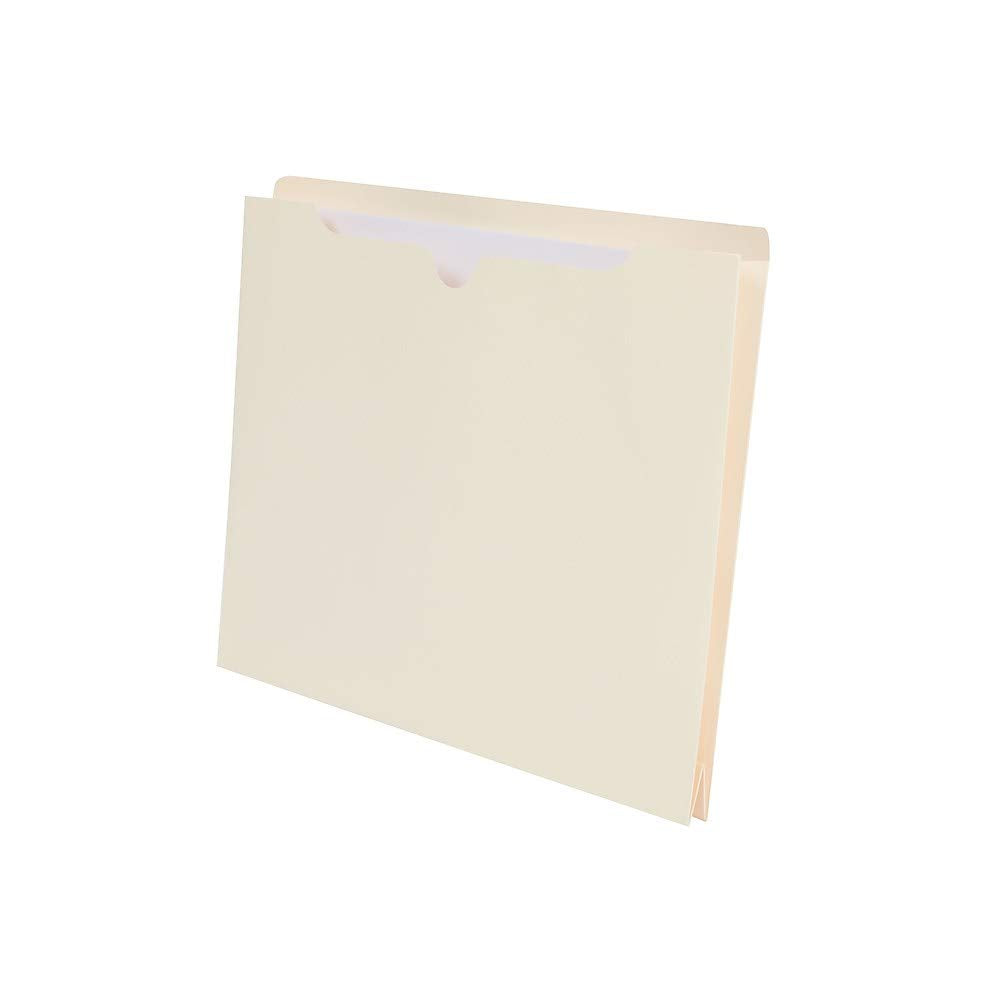 Staples Paper Stock File Jackets, Letter Size, 2‑Inch Expansion, Durable Manila Construction – 50/Box